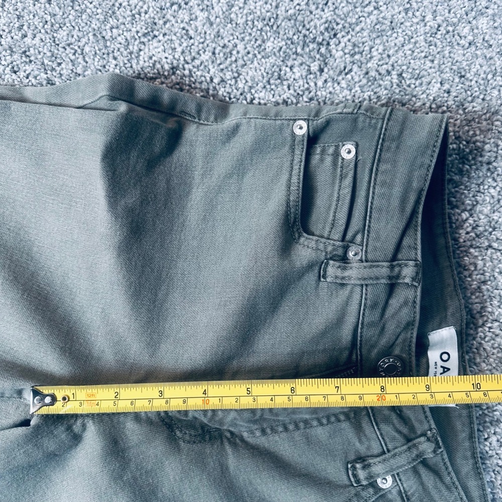 OAT New York Wide Leg Crop Pants Womens 25 High Rise Stretch Earthy Minimalist - Picture 6 of 9
